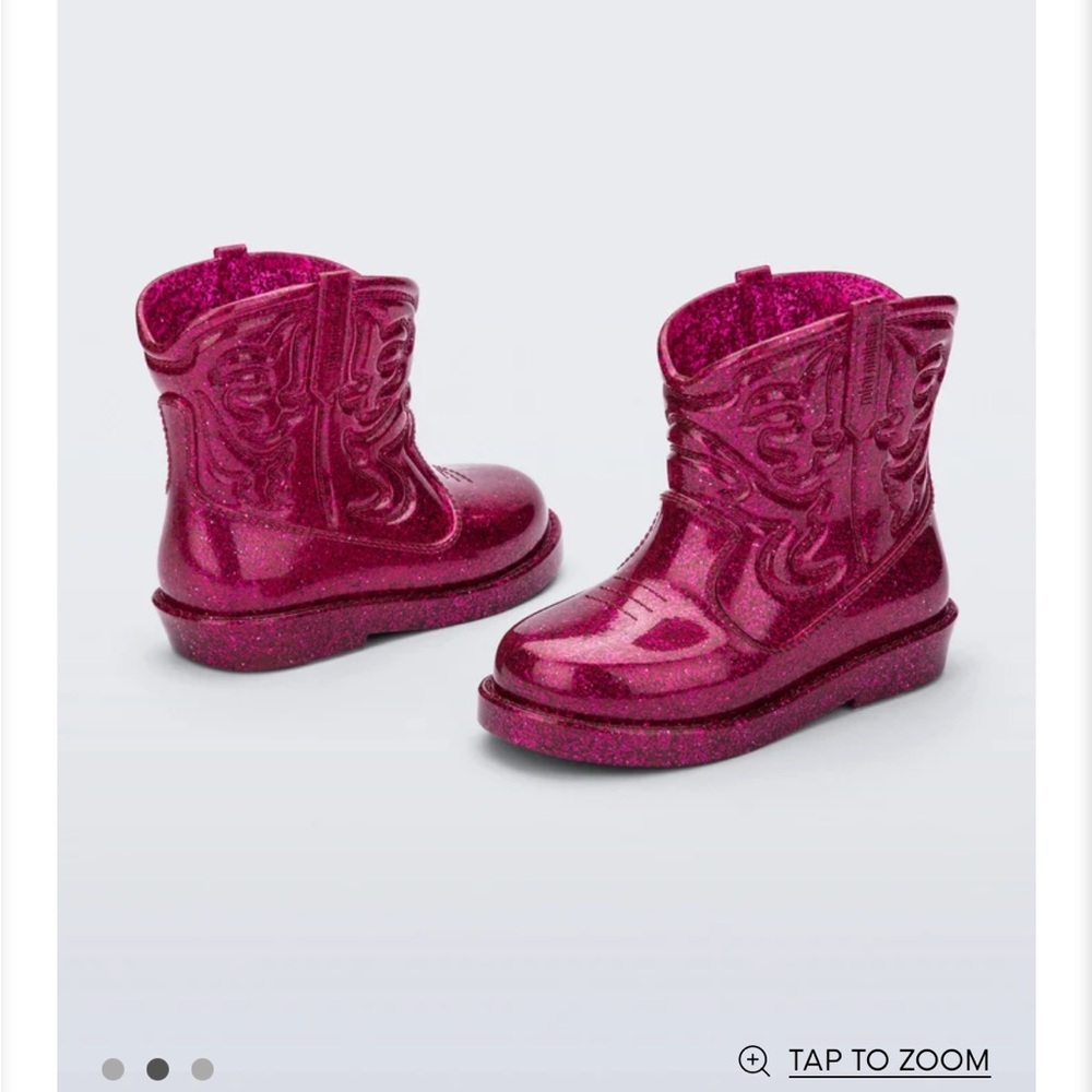 Girls' Glitter Cowboy Rain Boots - Pink